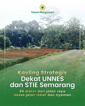 KAVLING TAMAN MANGUNSARI - Murah, Strategis, Deket Kampus UNNES
