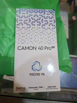 TECNO CAMON 40PRO 5G RAM 8/256GB + *BONUS GARANSI RESMI