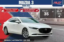 MAZDA 3 SEDAN 2023 SUNROOF VERY LOW KM.9RB LIKE NEW PAJAK PANJANG #F6S