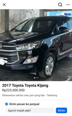 Kijang Inova Reborn Type G / 2017 / MT