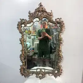 Vintage Cermin Ornamen Eropa Logam Kuno Dekorasi Unik • Antique Mirror