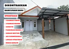 Kontrakan Rumah 1 Lantai Mewah, Bangunan Baru, Jatiasih Bekasi Kota