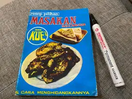 BUKU RESEP JADUL VINTAGE – MASAKAN INDONESIA & KUE – PRELOVED