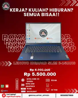 Laptop Lenovo Ideapad Slim 3 14IAH8 Intel Core i5 Gen 12