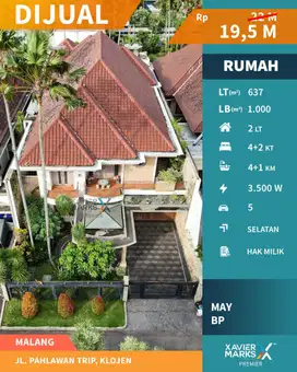 Dijual Rumah Premium  Selangkah dari Ijen Boulevard Malang
