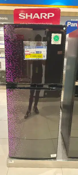 Kulkas Sharp 2 Pintu 205l Blue (Kredit Tanpa Dp)
