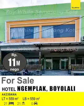 DIJUAL HOTEL DI NGEMPLAK BOYOLALI A4239