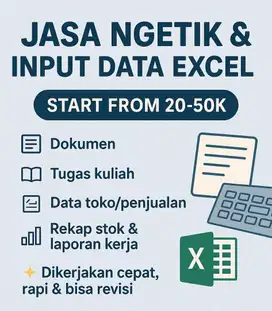 Jasa ngetik & input data excel