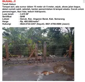 Jual Tanah di Ungaran, Mijen dan Ngaliyan