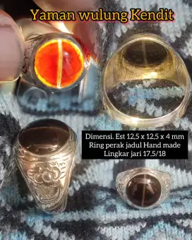 Cincin batu yaman wulung kendit,ring perak jadul