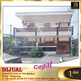 DIJUAL RUMAH 2 Lantai di Villa Bandara Dadap - Tangerang  - AC