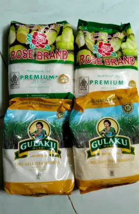 GULA ROSE BRAND PREMIUM 1 KG DAN GULAKU MURNI 1 KG