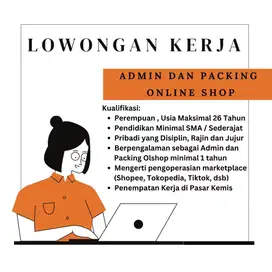 Lowongan Kerja Admin Packing Shop