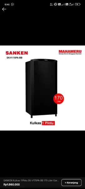 Kulkas SANKEN SK-V175P (AAB)