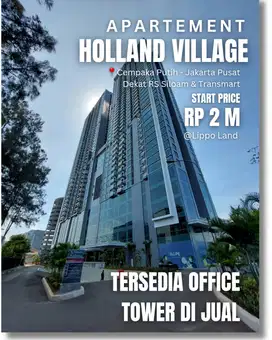 APARTEMEN HOLLAND VILLAGE CEMPAKA PUTIH UNIT BARU BISA KPR SIAP HUNI