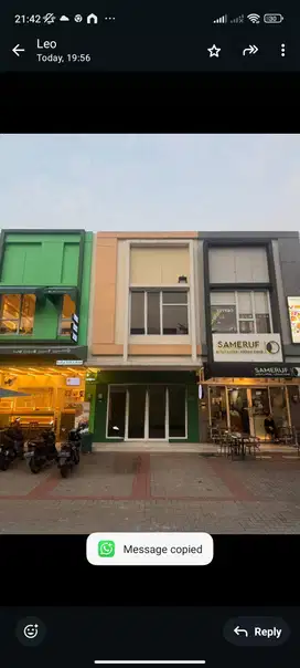 Di Sewakan Ruko Pisa Grande 2 lantai Gading Serpong