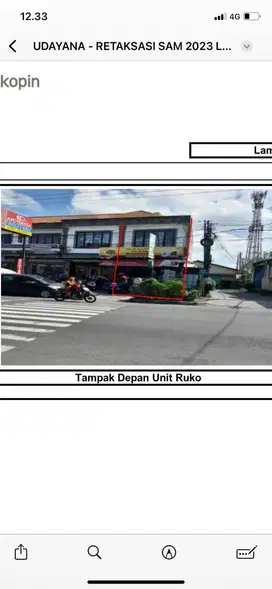 RUKO MURAH BUC DI JALAN KABUPATEN COKROAMINOTO UBUNG DENPASAR