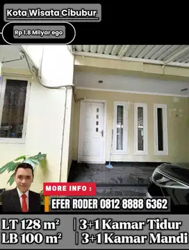 Rumah bagus di cluster depan kota wisata