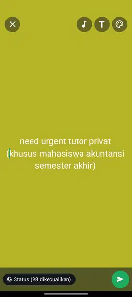 TUTOR AKUNTANSI KHUSUS MAHASISWA AKHIR AKUNTANSI
