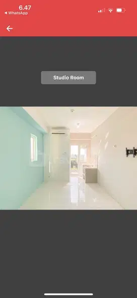 Apartment Tipe Studio Unfurnished with AC