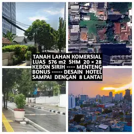 TANAH LAHAN STRATEGIS DI KEBON SIRIH MENTENG JAKARTA PUSAT