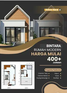 Dijual Rumah Murah Meriah Bintara Dekat Stasiun Cakung dan Kalimalang