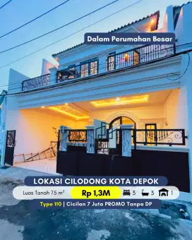 Rumah Tidak Juah Dari Pintu Tol Lokasi Di Depok  Row jalan Lebar