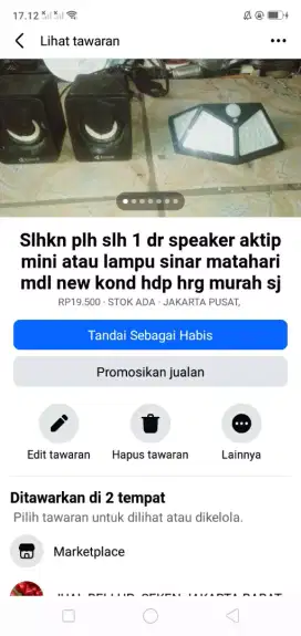 Slhkn plh slh 1 dr speaker aktip mini atau sblh nya kond hdp hrg murah