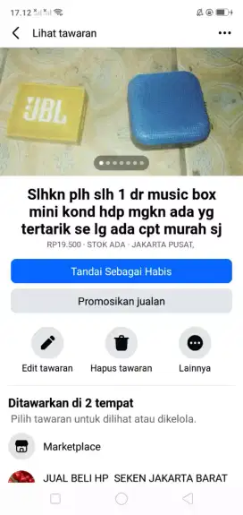 Slhkn plh slh 1 dr audio music box mini kond hdp SE lg ada cpt murah2