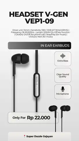 V-GEN VEP1-09 HEADSET