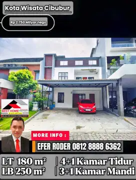 Rumah bagus & minimalis dijual cepat kota wisata