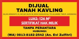 Dijual Tanah Kavling Bangunan Asli Telukjambe Karawang