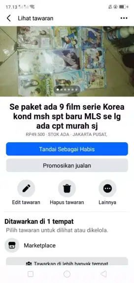 Se paket isi 9 film serie Korea kond spt baru hrg murah sj cpt dpt yah