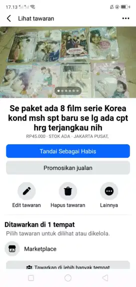 Se paket isi 8 kaset film serie Korea kond spt baru hrg terjangkau