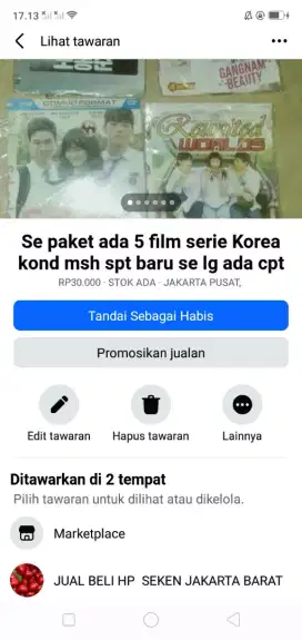 Se paket ada 5 kaset film Korea kond spt baru se lg ada cpt murah sj