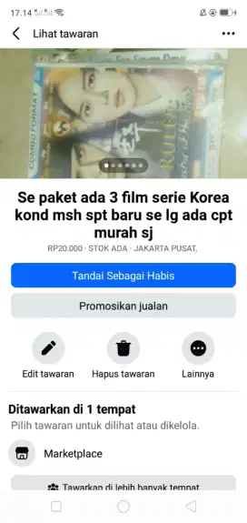 Se paket ada 3 kaset film serie Korea kond spt baru hrg murah cpt dpt