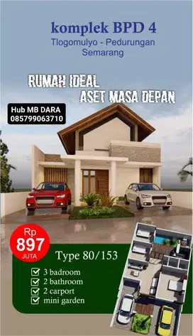 Rumah Mewah 2 Lantai Siap Bangun Murah di BPD Tlogomulyo