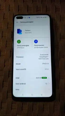 Oppo reno 4 8+5/128 batang