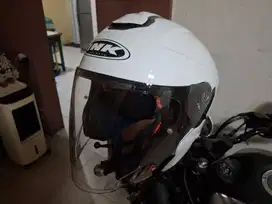 INK TERRA 2 SIZE M, WHITE, DOUBLE VISOR, INTERCOM