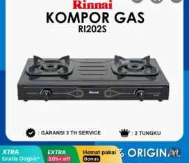Kompor gas 2 tungku dan regulagor