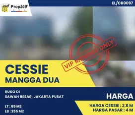Dijual Cessie Khusus Investor   RUKO - JL. MANGGA DUA , Jakpus