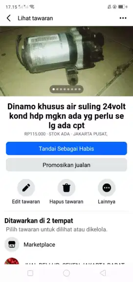 Dinamo khusus air minum suling kond hdp brg berkualitas murah sj cpt