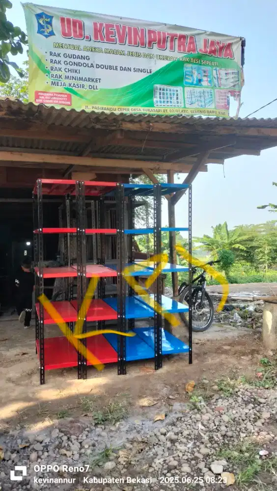 Rak besi siku lubang  serbaguna siap kirim cod