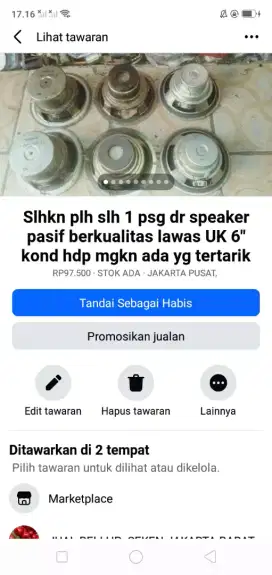 Slhkn plh slh 1 psg dr speaker pasif berkualitas UK 6 kond hdp murah2