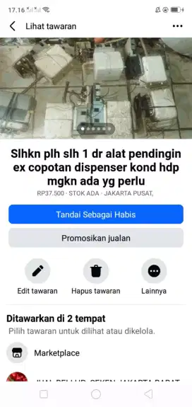 Slhkn plh slh 1 dr alat pendingin ex copotan dispenser berkualitas