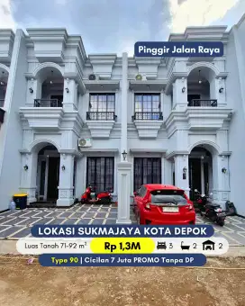 Rumah Di Jual Akses Pruis 2 Mobil Dekat Tol Margonda