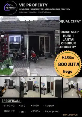 Di Jual Cepat Rumah Cantik Siap Huni. Cibubur Country Cikeas.
