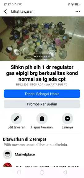 Slhkn plh slh 1 dr regulator gas kompor elpigi berkualitas kond normal