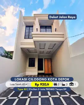 Rumah Minimalis Siap Huni 900 Juta An dekat Pintu Tol Depok
