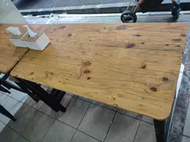 Meja kayu meja bakso meja usaha 1 meter